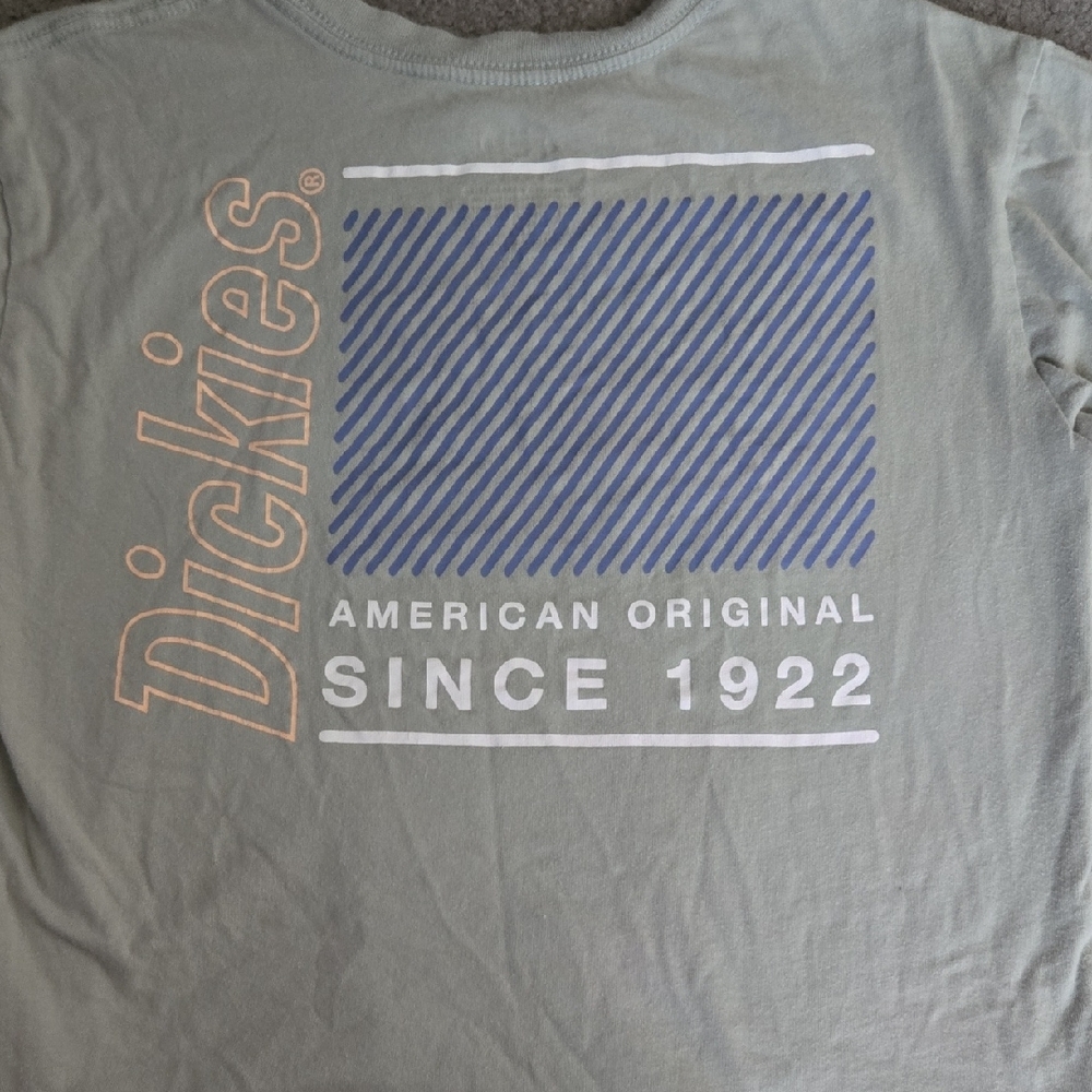 Dickies Sage Green Logo Crop Top - Picture 3 of 4